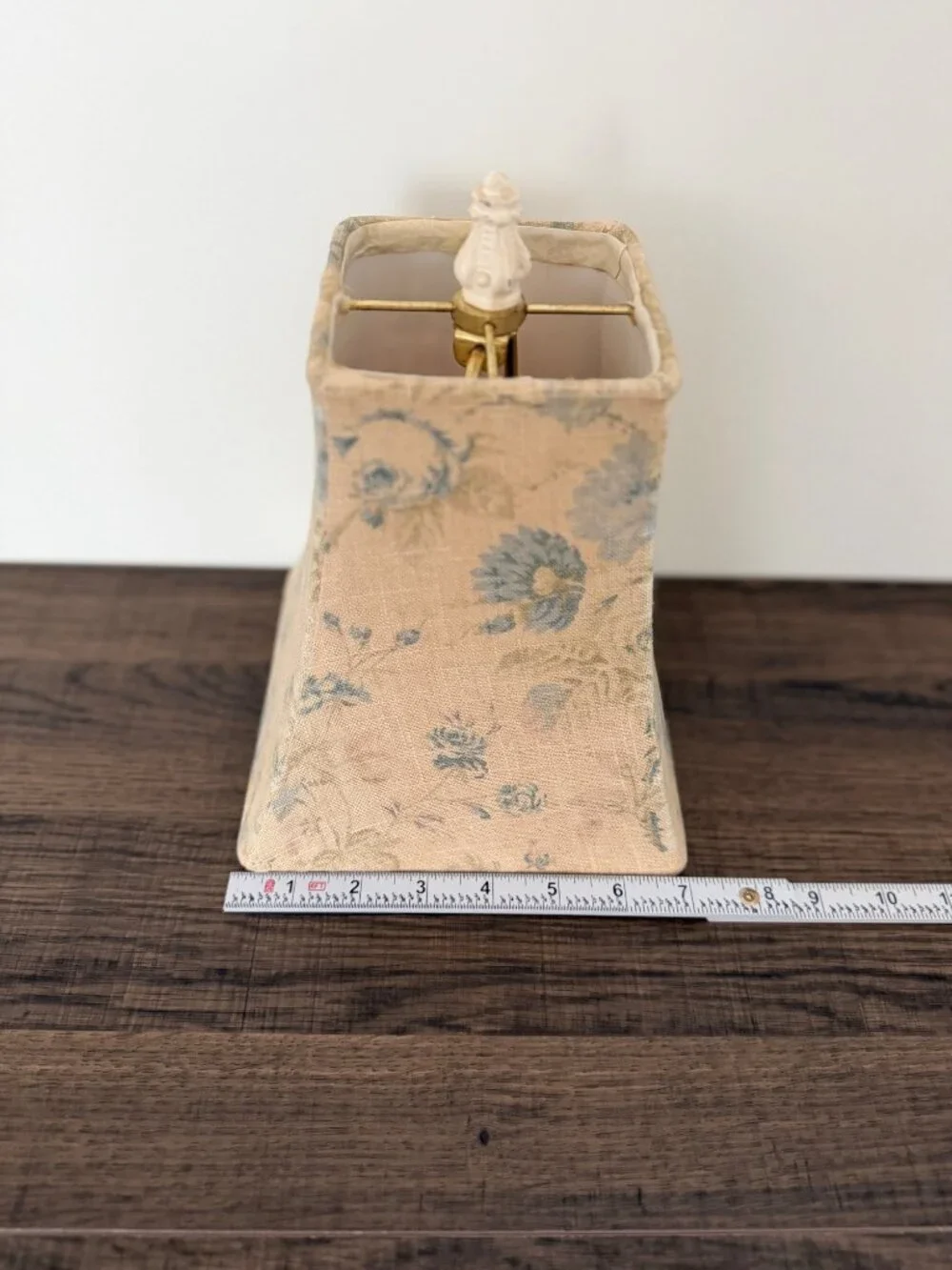 Vintage Square Bell Blue Rose Floral Fabric Lampshade‎ Cottagecore Shabby Chic